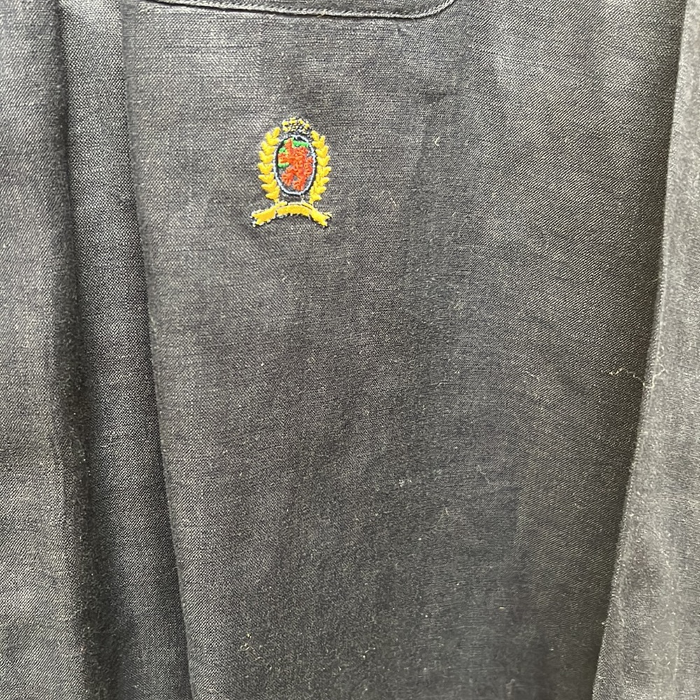 Tommy Hilfiger Men’s Large Navy Blue Long Sleeve Shirt - Picture 3 of 4